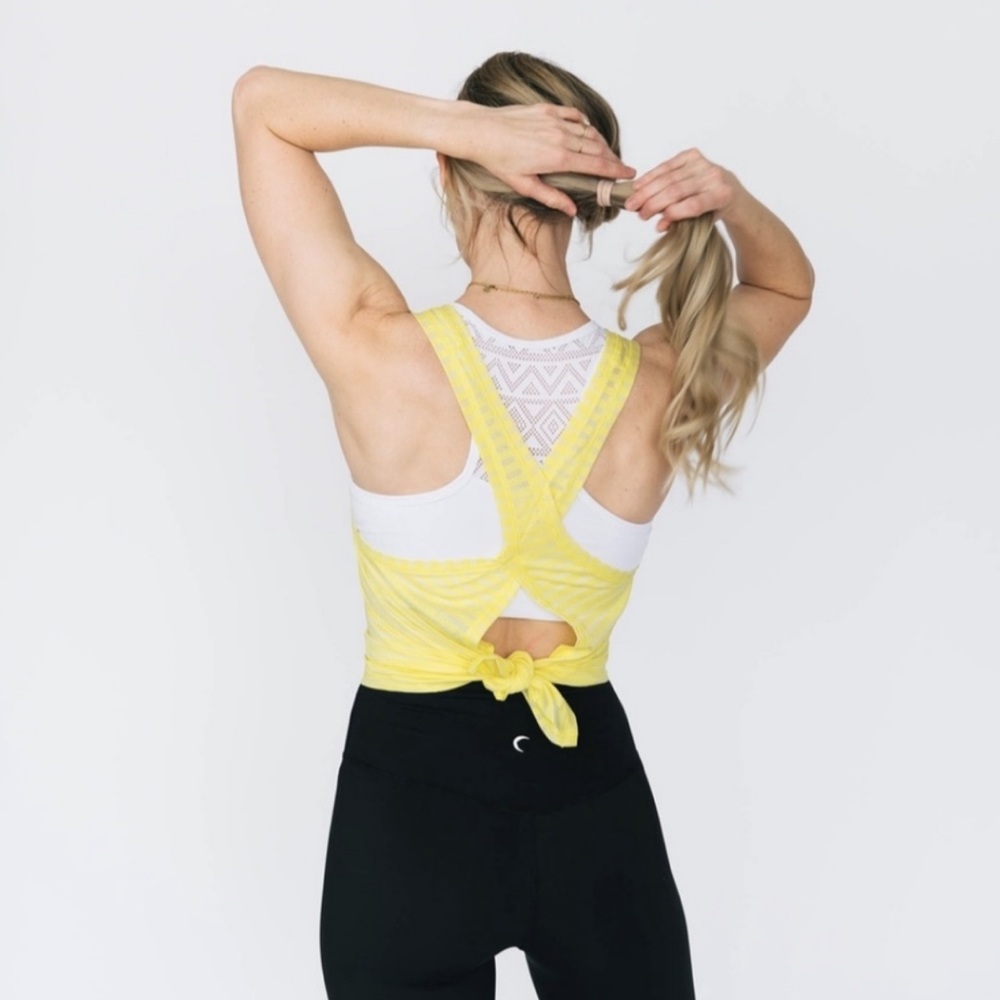 NWT ZYIA Lemon Nimbus Slip Back Tank XXL